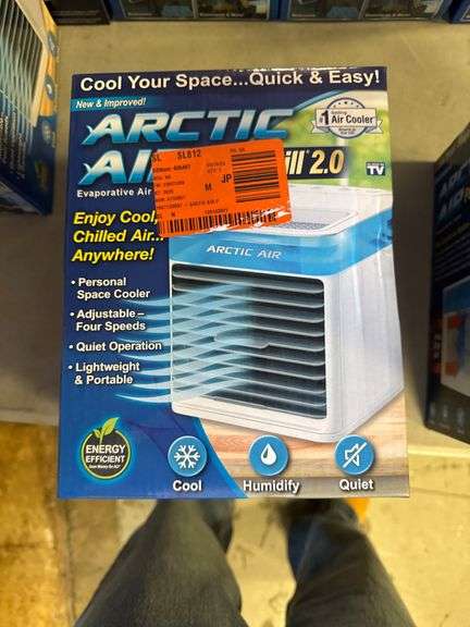 Arctic Air Pure Chill 2.0 Cooler - Quiet, Portable, Hydro-Chill for Bedroom & Office