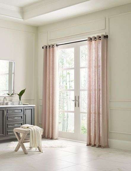 allen + roth 84-in Taupe Light filtering Grommet Single curtain panel ...