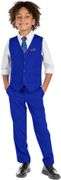 Marvelous Kids Formal Slim Fit Suit Set, Vest, Pants, Dress Shirt, Tie, Pocket Square, and Bow Tie size 4 color pink