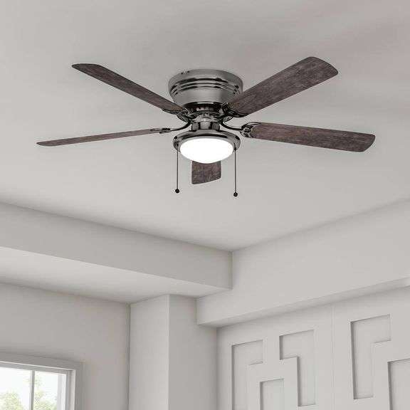 Hugger 52 in. LED Gunmetal Ceiling Fan