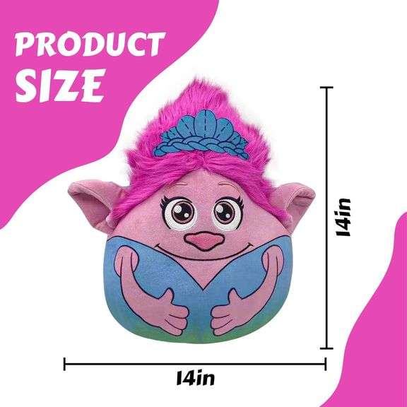 Trolls Poppy Plush Toy 14inch Poppy Troll Doll Cute Trolls Plushies