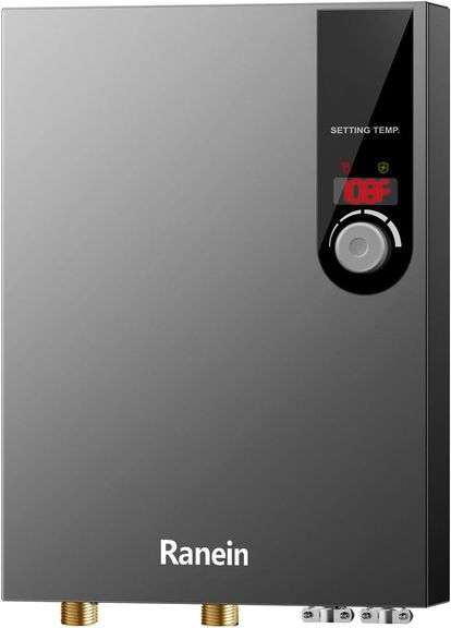 Electric Tankless Water Heater, 18kW 240V on Demand Instant Endless Water Heater with LED Temperature Display for Residential Whole House Shower, Spac