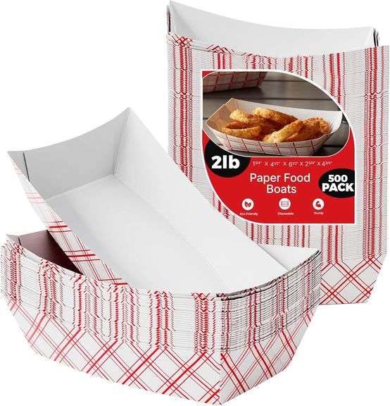 Christmas Snacks YYBD 100-Pack Kraft Paper Food Trays - Disposable, Recyclable Serving Boats For Snacks, Fries, Nachos, BBQ Brown Paper Food Containers