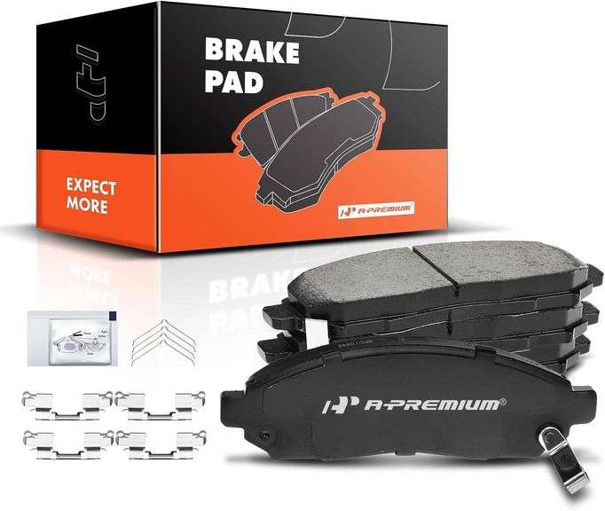 A-Premium Front Ceramic Disc Brake Pads Set Compatible with Select Nissan and Suzuki Models - Frontier 2005-2019, Pathfinder 2005-2012, Xterra 2005-20