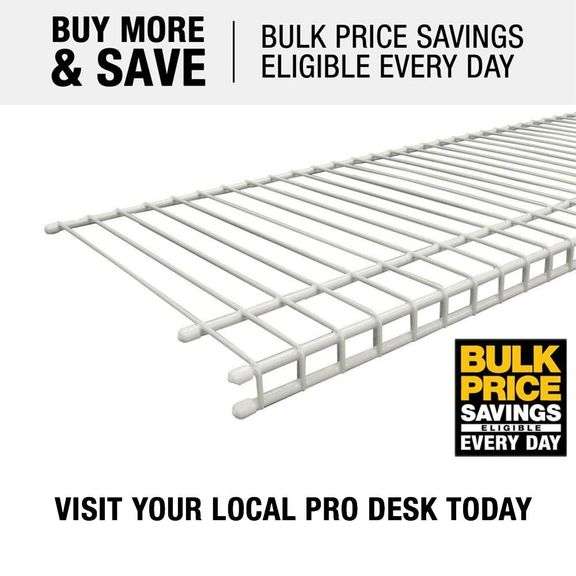 SuperSlide 12 ft. X 12 in. Ventilated Wire Shelf (6-pack)