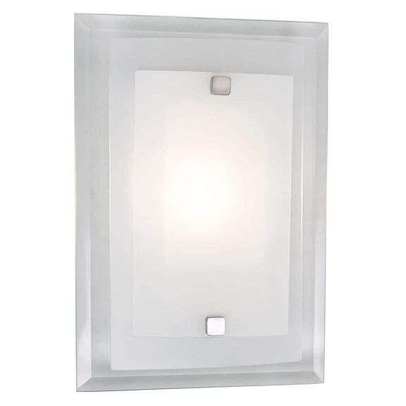 Norfolk 1-Light Polished Chrome Indoor Wall Sconce Light Fixture with Frosted Glass Shade