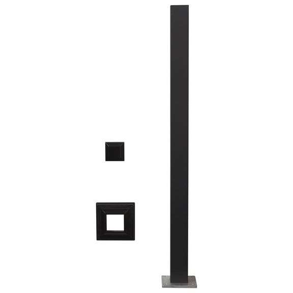 Deckorators 3-in x 3-in x 3-1/4-ft Matte black Aluminum Deck Post