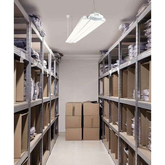 3.3 ft. 250-Watt Equivalent Integrated LED White Shop Light 10,000 Lumens Adjustable Lens 4000K Bright White