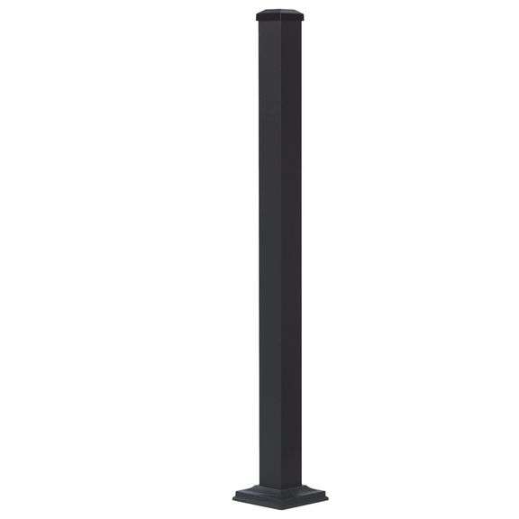 Deckorators 3-in x 3-in x 3-1/4-ft Matte black Aluminum Deck Post