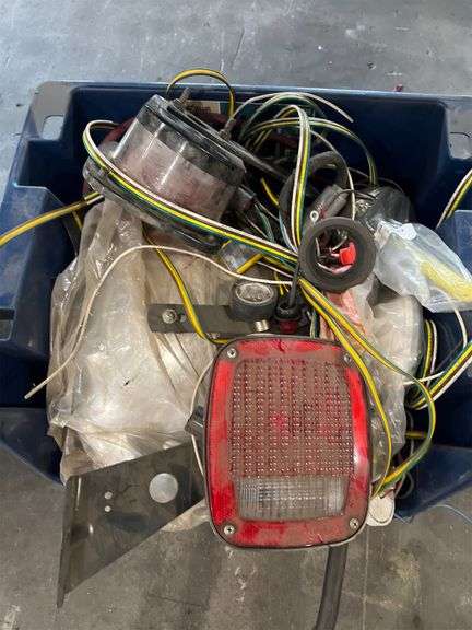 Large Bin of Trailer Parts