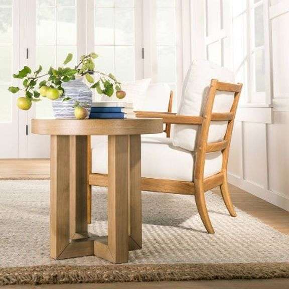 Rose Park Round Wood End Table - Threshold designed with Studio McGee