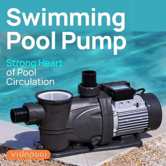 VIDAPOOL In/Above Ground Pool Pump, Self Primming High Flow (Single Speed, 3HP, 8964 GPH, 220V)
