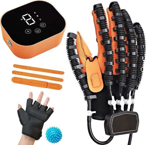 Rehabilitation Robot Glove Finger Training Stroke Hand Splint with 4 Modes Portable Hemiplegia Physical Therapy Equipment