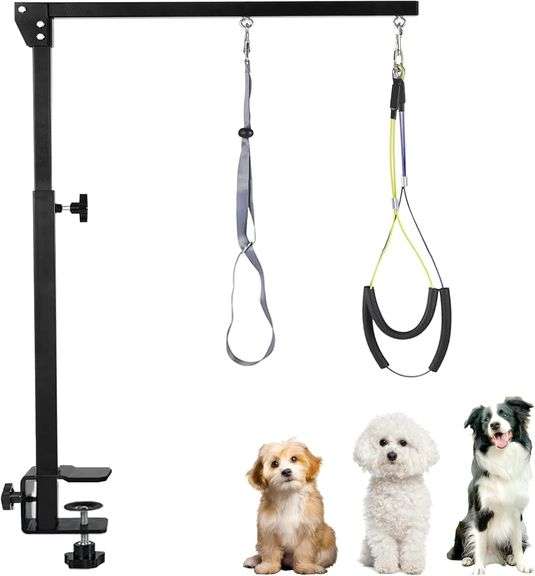 Image showcasing JWPC Dog Grooming Arm with Metal Clamp - Adjustable Portable Dog ...