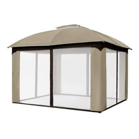 Shiloh Glen 10 ft. X 12 ft. Steel Brown Gazebo