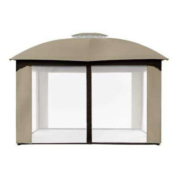 Shiloh Glen 10 ft. X 12 ft. Steel Brown Gazebo