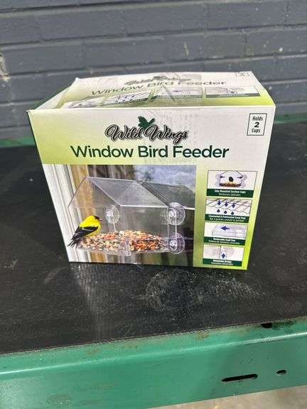 Wild Wings Clear View Plastic Window Bird Feeder 2 Cup Capacity 6.5", Clear
