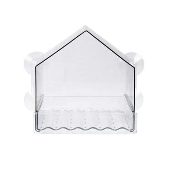 Wild Wings Clear View Plastic Window Bird Feeder 2 Cup Capacity 6.5", Clear