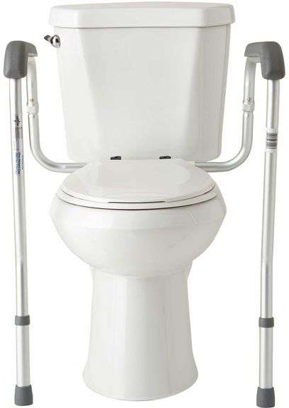 Guardian G Rails Guardian Toilet Safety Rails by Medline. 300-lb Capacity, Silver, One ...