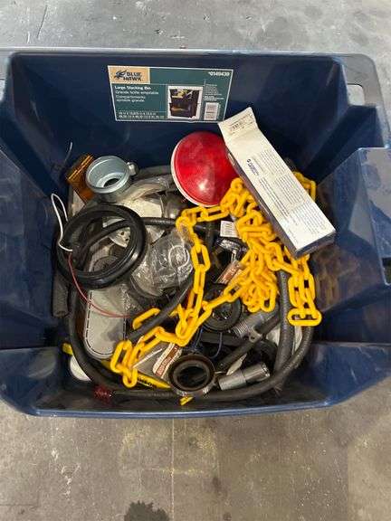 Large Bin of Trailer Parts