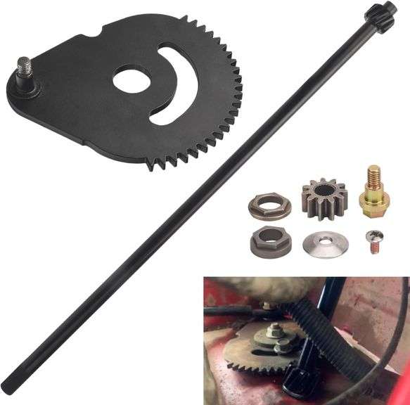 938-05078 Steering Shaft 5/8 And 617-04094 Sector Gear Kit for MTD Troy Bilt With 948-0389 710-1309 Steering Rod Cap, Screw & 941-0656A 741-0656A Pini