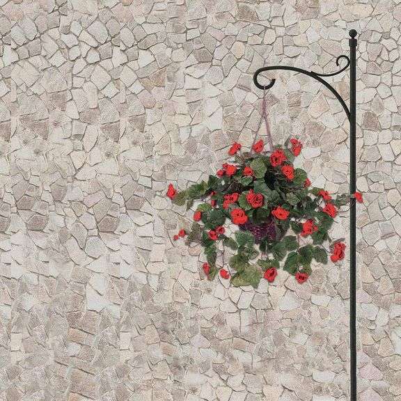 Torenia 64 in. Black Steel Shepherd Hook
