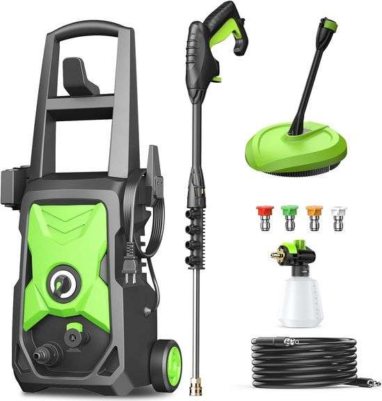 Electric Pressure Washer for Effortless Cleaning, 4800PSI Max 3.0GPM Power Washer, 4 Nozzles & Detachable Foam Cannon for Easy Use, Home/Driveway/Car