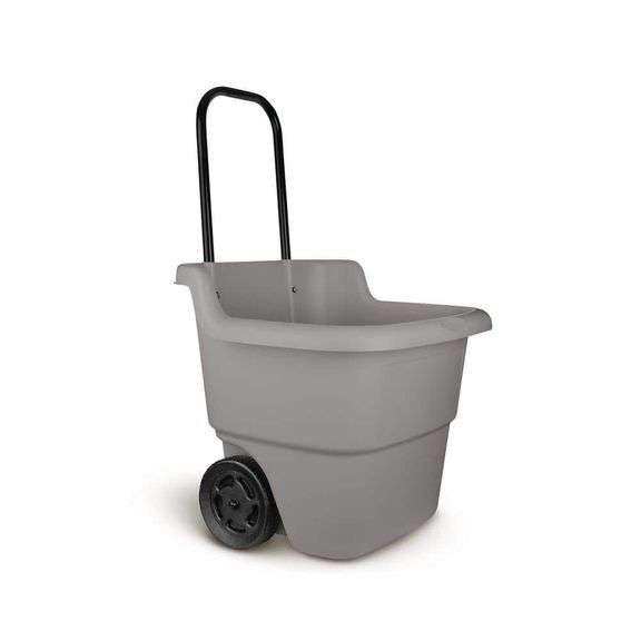 Suncast 2 cu. Ft. Portable Plastic Gray Garden Cart