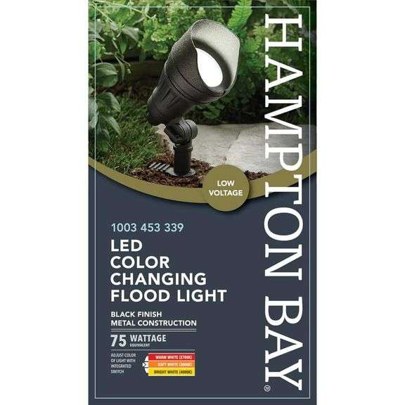 (2) 75-Watt Equivalent Low Voltage Millennium Black Adjustable Light Color Integrated LED Outdoor Landscape Flood Light