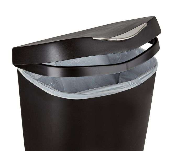 MOXIE 13- Gallons Black Plastic Touchless Kitchen Trash Can with Lid Indoor