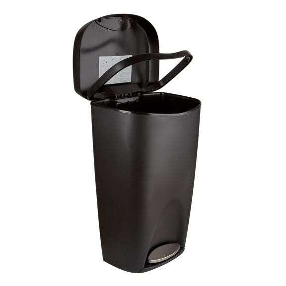 MOXIE 13- Gallons Black Plastic Touchless Kitchen Trash Can with Lid Indoor