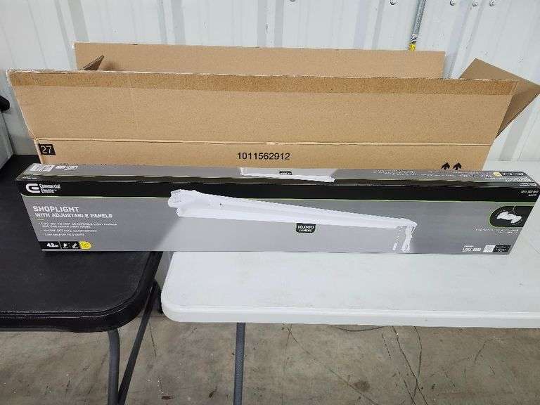 3.3 ft. 250-Watt Equivalent Integrated LED White Shop Light 10,000 Lumens Adjustable Lens 4000K Bright White