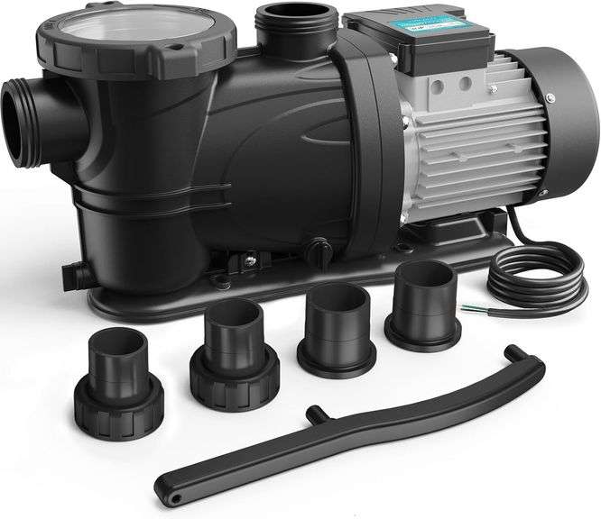 VIDAPOOL In/Above Ground Pool Pump, Self Primming High Flow (Single Speed, 3HP, 8964 GPH, 220V)
