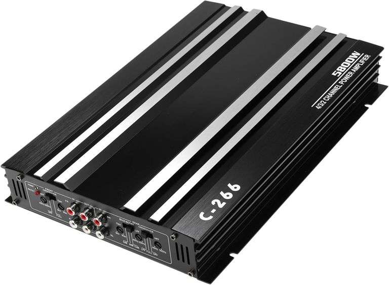 Amplificateur Audio Voiture 4 Canaux 5800W 12V - Puissant Pour Camion & Véhicule, 4x1450W Max, Bass Boost - Universel UNGROL