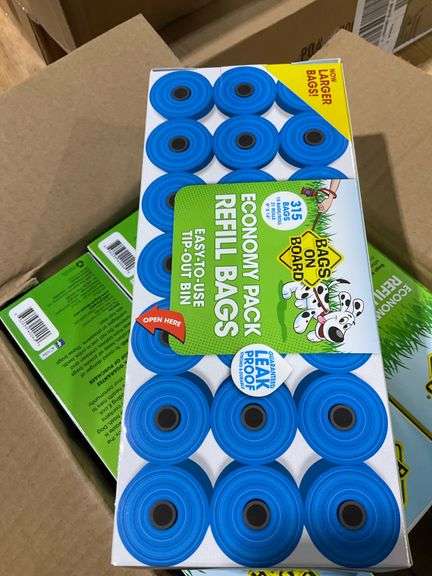 Lot Of Bags On Board Dog Poop Bags | Strong, Leak Proof Dog Waste Bags | 9 x14 Inches, 315 Blue Bags