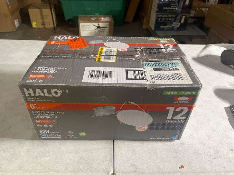 HLBSL 6 in. Canless Integrated LED, 600 Lumens, 5CCT, White (12-Pack)