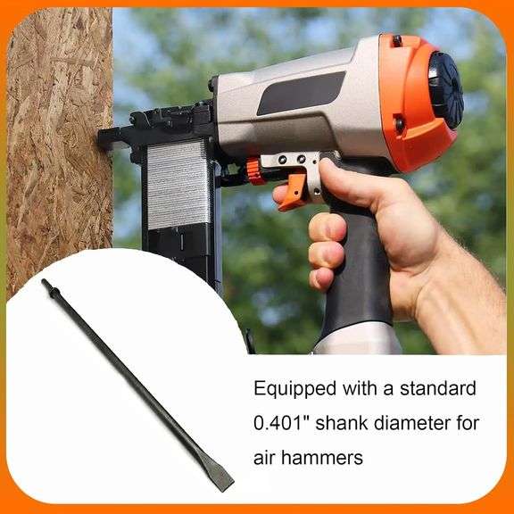 Phyxlyn Scraper 450mm (18" Inch) Long Flat Chisels Air Pneumatic Hammer Chisel with Round Collar for Concrete and Tile Chisel