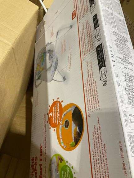 Bright Starts Safari Fun Vibrating Baby Bouncer with Toy Bar - Matthews ...