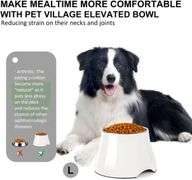 Petvillage Dog Bowls,Cone Friendly Non Slip Single Dog Bowl with Stainless Steel Inner, Raised Bowls for Large Medium Dogs Spaniel Dogs Long Ear, High
