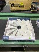 Style Selections Windmill Off-white 17.38-in H x 17.38-in W Novelty Metal Hand-painted 3D Art