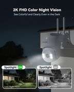 blurams 2K Security Camera Outdoor, 360 PTZ Cameras for Home Security Outside with Motion Detection Tracking, Color Night Vision, Two-Way Audio, IP66