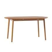 Threshold Astrid Mid-Century Modern Solid Wood Oval Extension Dining Table with Hairpin Legs and Removable Leaf(60-72in), Caramel