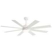 Wesley 65 in. Integrated LED Indoor White Ceiling Fans with Light and Remote Control Included