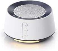 BGOVERSS White Noise Sound Machine with 14 Soothing Sounds and 10 Levels Night Light for Sleeping, 5 Timers and Memory Feature Plug in Sound Machine f