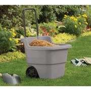 Suncast 2 cu. Ft. Portable Plastic Gray Garden Cart