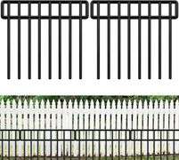 HIHADUUM 20Ft(L) X 13Inch(H) Animal Barrier Fence, 14 Pack Garden Fence, Metal Garden Edging Fence Border, No Dig Fencing for Dog Rabbits Ground Stake