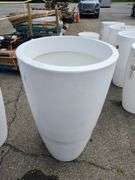 Rain Forest 43 in. Tall White Verona Plastic Planter