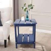 realife Outdoor Adirondack Side Table, Rectangular End Table for Patio, Garden, Porch and Indoor, Navy Blue