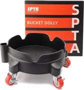 SPTA Bucket Dolly with 5 Wheels, Car Wash Bucket Roller, Easy Push Rolling Barrel Dolly System for Washing, Waxing, Removable Bucket Mover, Polishing