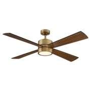 52 in. LED Indoor Natural Brass Ceiling Fan with Remote Control
